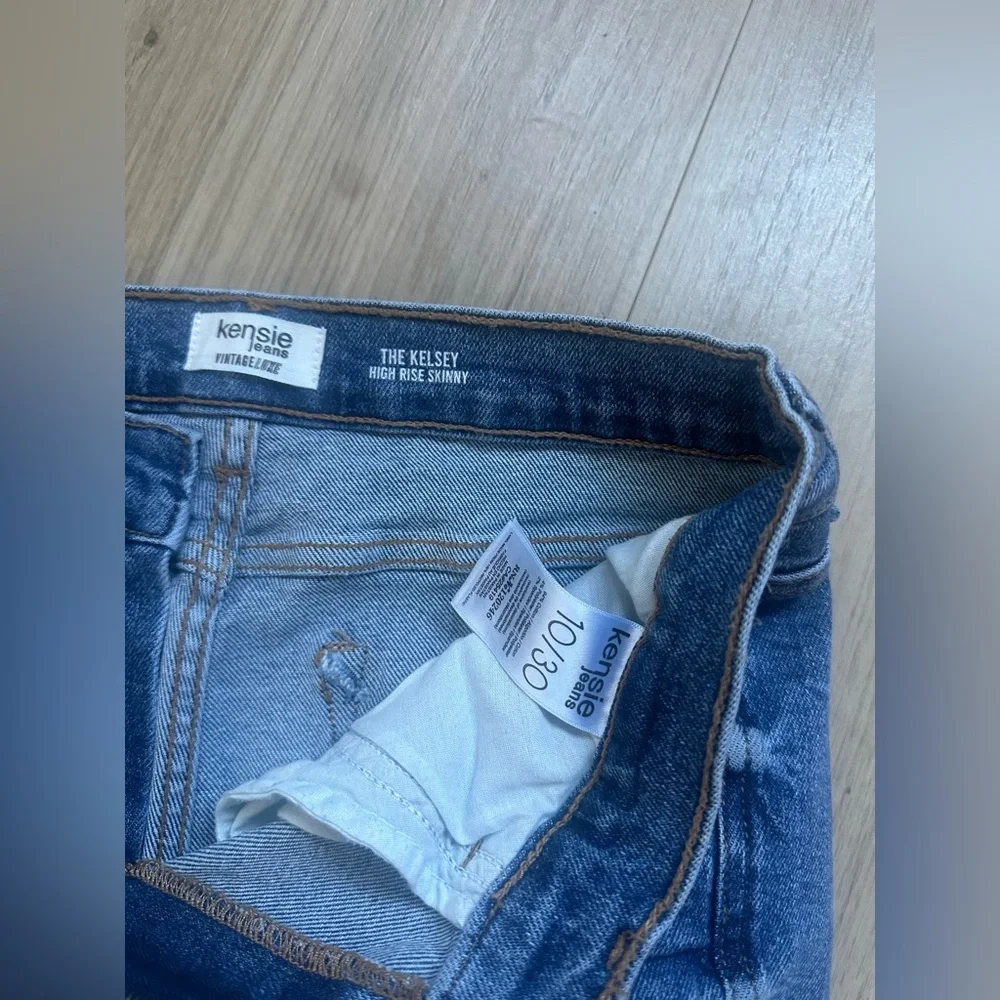 Kensie Blue high rise Skinny Jeans - Picture 3 of 5